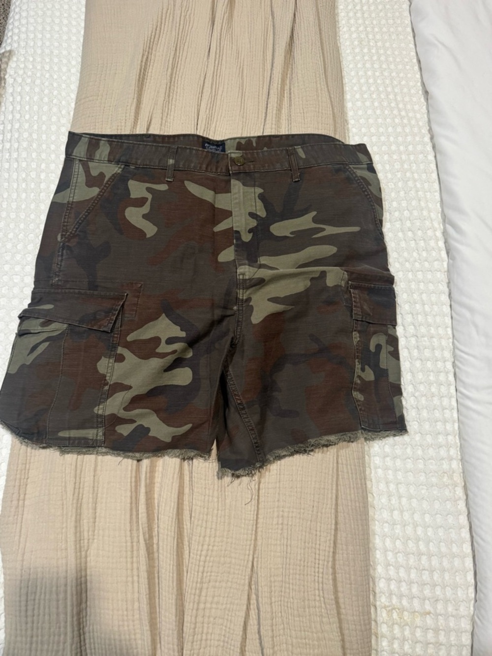 Levi's Camo Cargo Shorts in Green and Brown